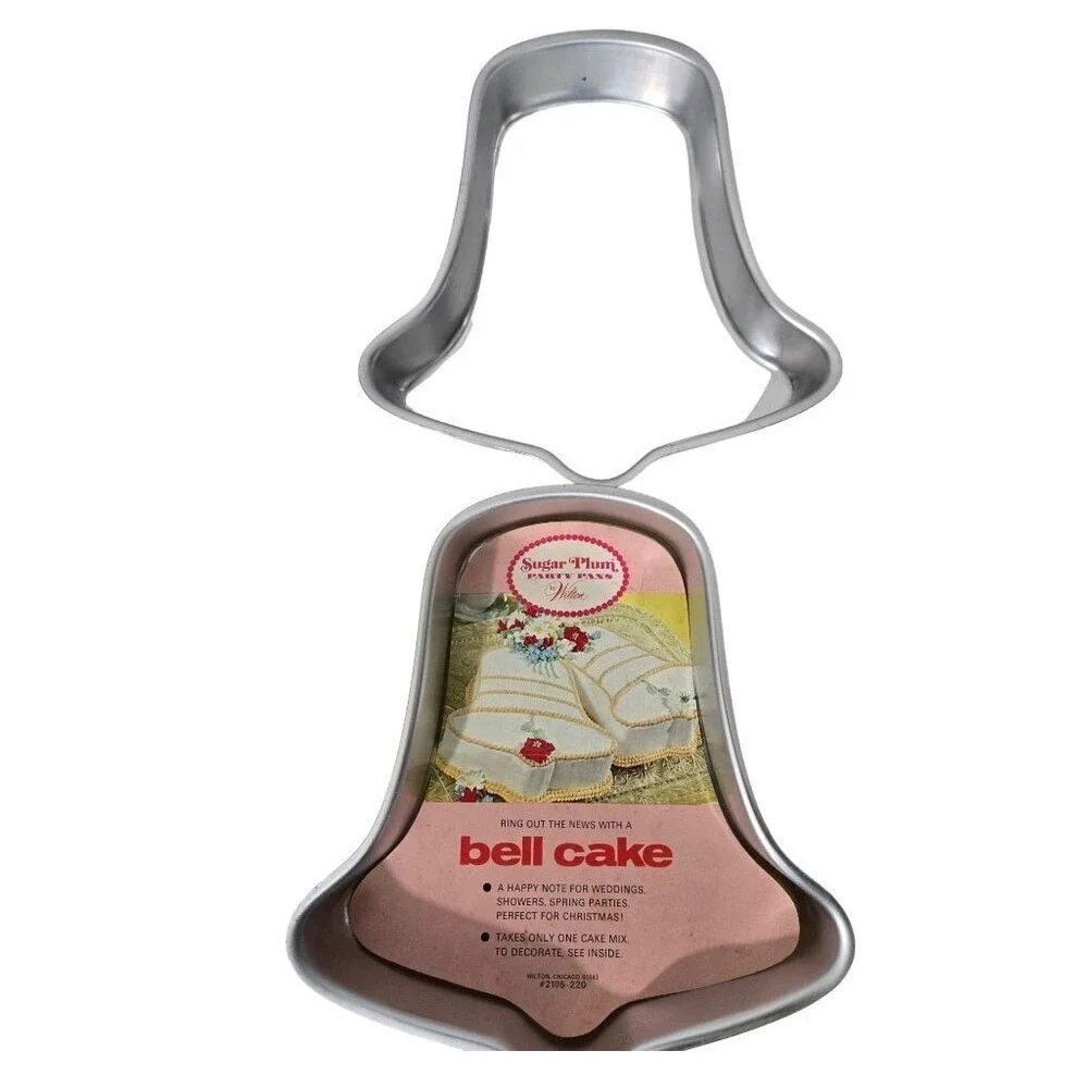 Vintage Wilton Sugar Plum Bell Cake‎ Pan Chicago Aluminum Mold w Insert